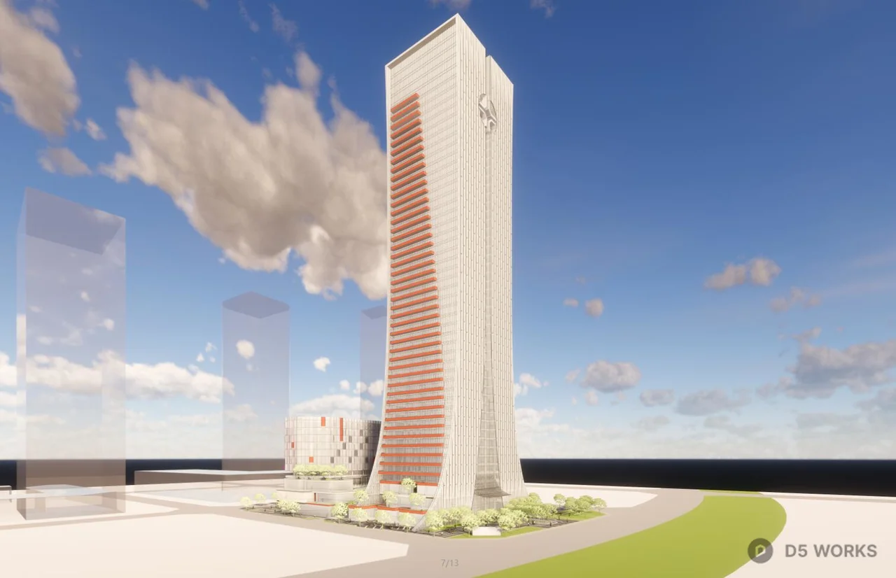 Modern Glass Facade Commercial Complex 3d model thumbnail 4