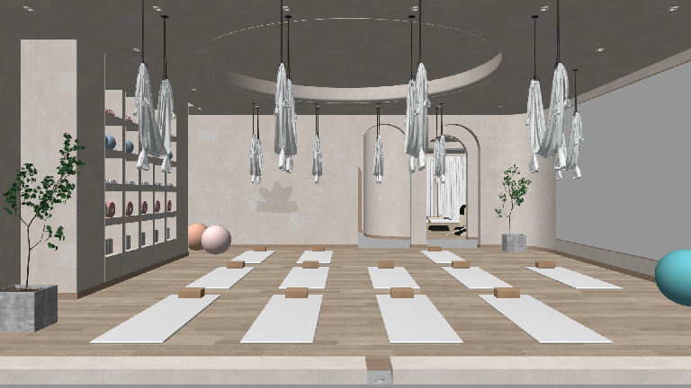 Minimalist Yoga Room