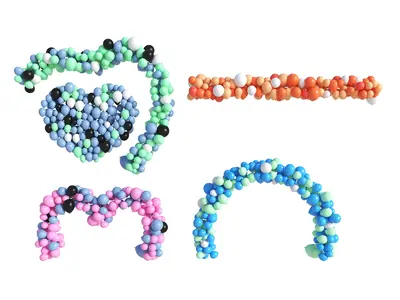 Colorful Bead Construction Set 3d model