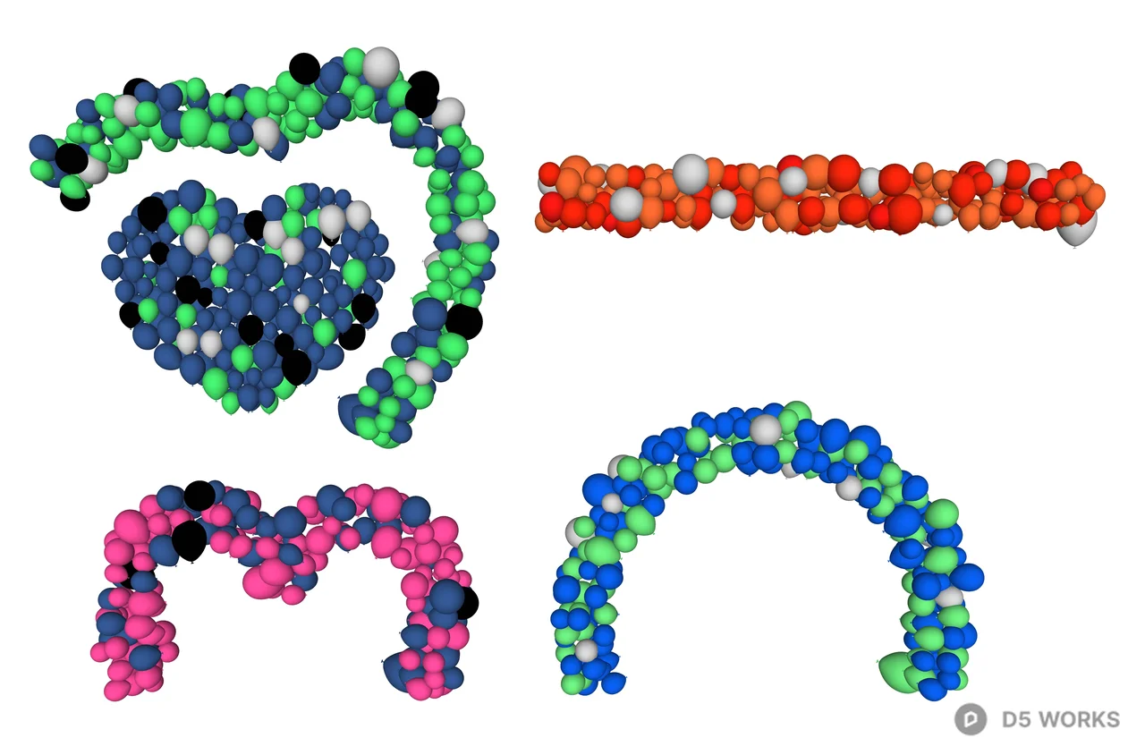 Colorful Bead Construction Set 3d model thumbnail 3