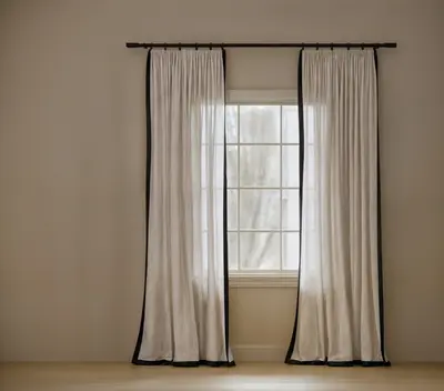 Minimalist Window Curtain Display 3d model
