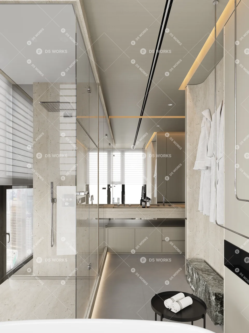 Modern Home Bedroom 3d model thumbnail 8