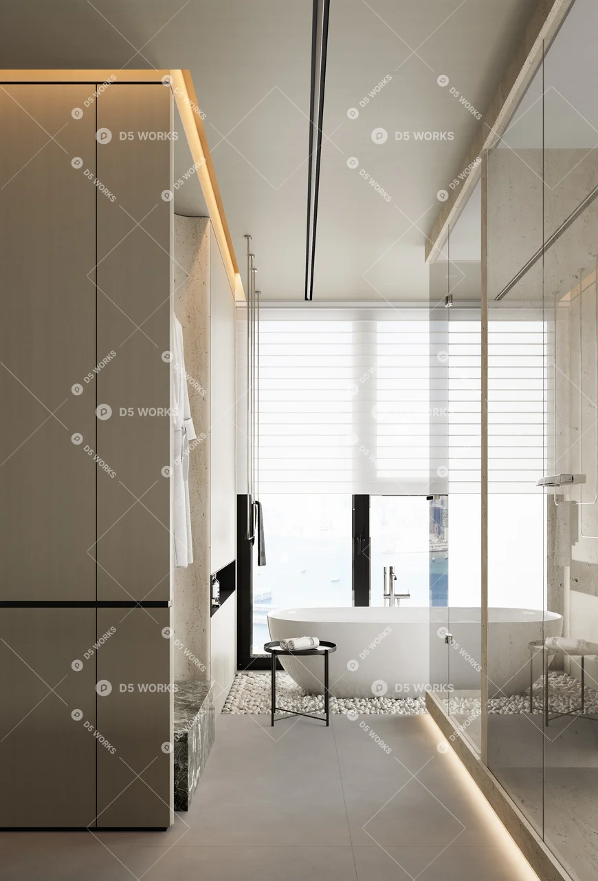 Modern Home Bedroom 3d model thumbnail 4