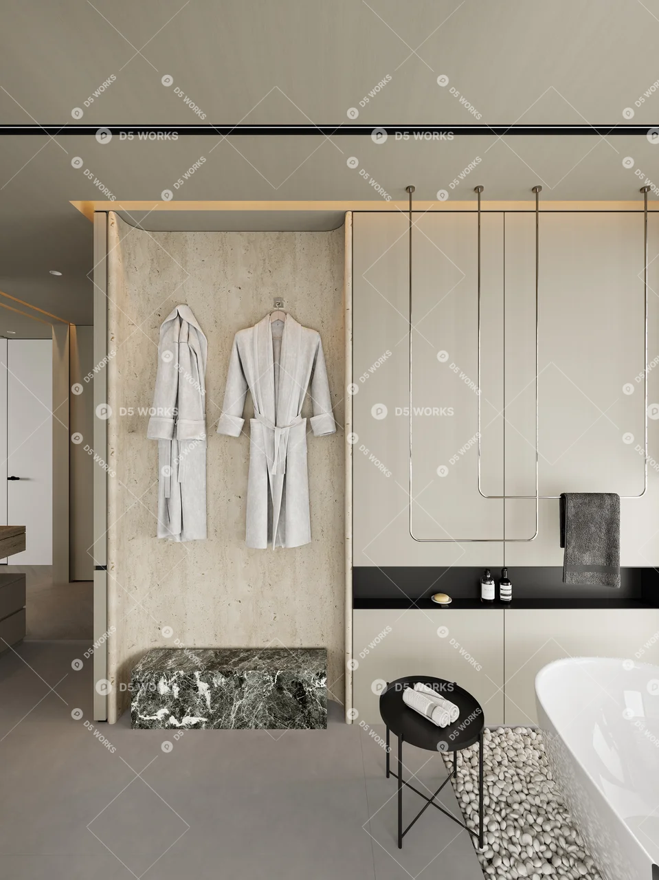 Modern Home Bedroom 3d model thumbnail 7