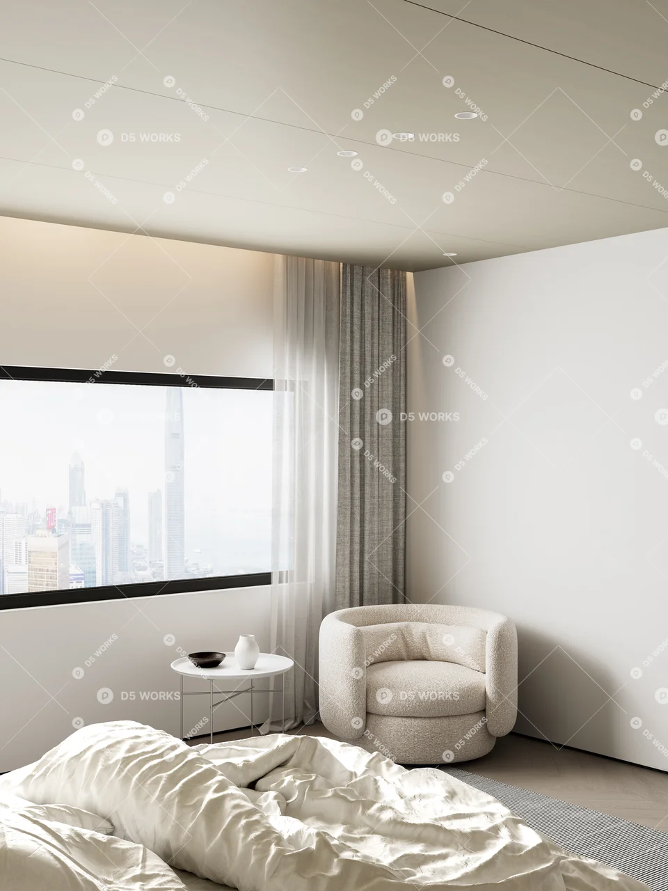 Modern Home Bedroom 3d model thumbnail 2