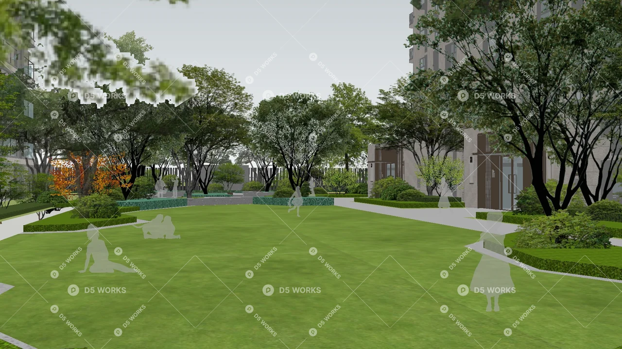 Residential Landscape 3d model thumbnail 4