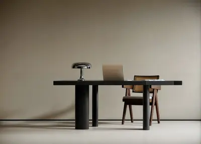 Mid Century Modern Minimalist Study Area 3d model