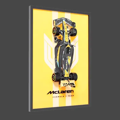 Racing Car Photo Frame Decoration Model 3d model