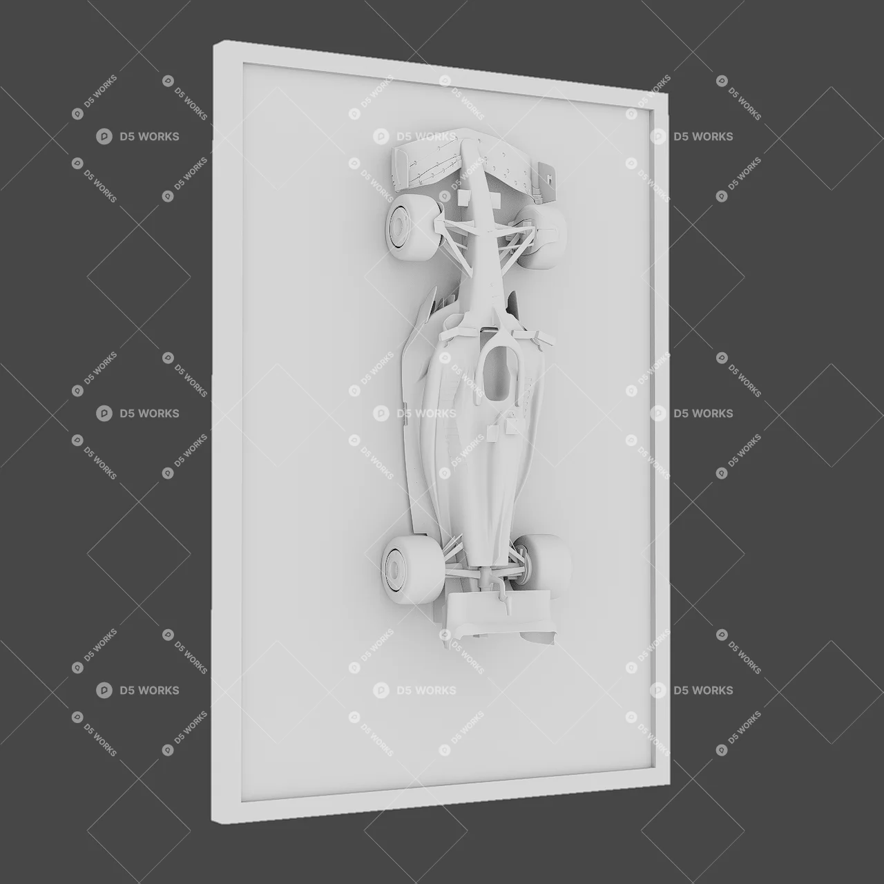 Racing Car Photo Frame Decoration Model 3d model thumbnail 3