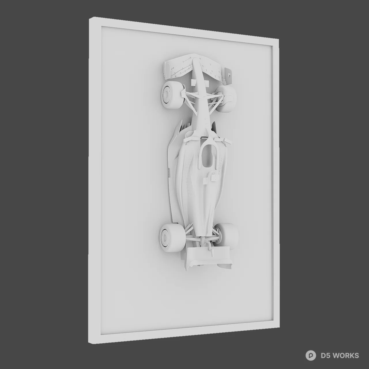 Racing Car Photo Frame Decoration Model 3d model thumbnail 3