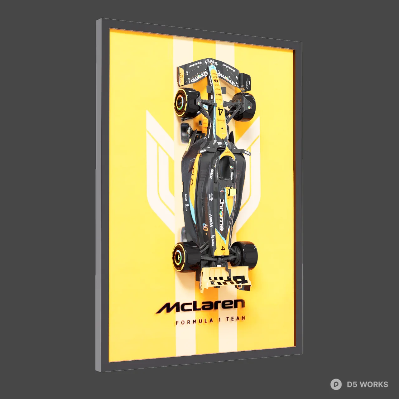 Racing Car Photo Frame Decoration Model 3d model - Image 1