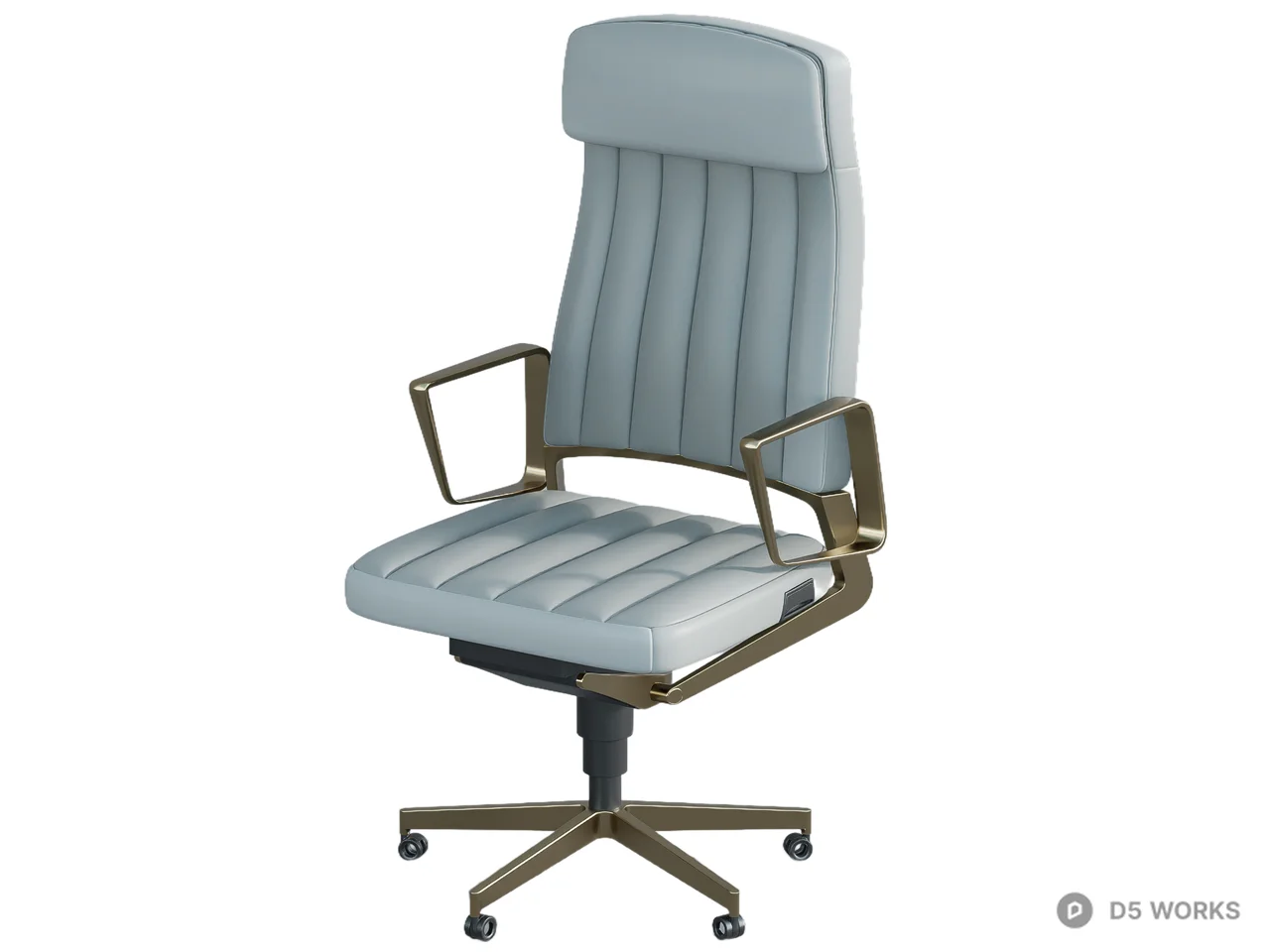 Modern Office Chair With Metal Frame 3d model - Image 1