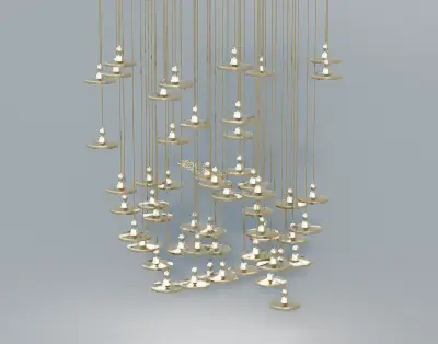 Geometric Faceted Pendant Light 3d model
