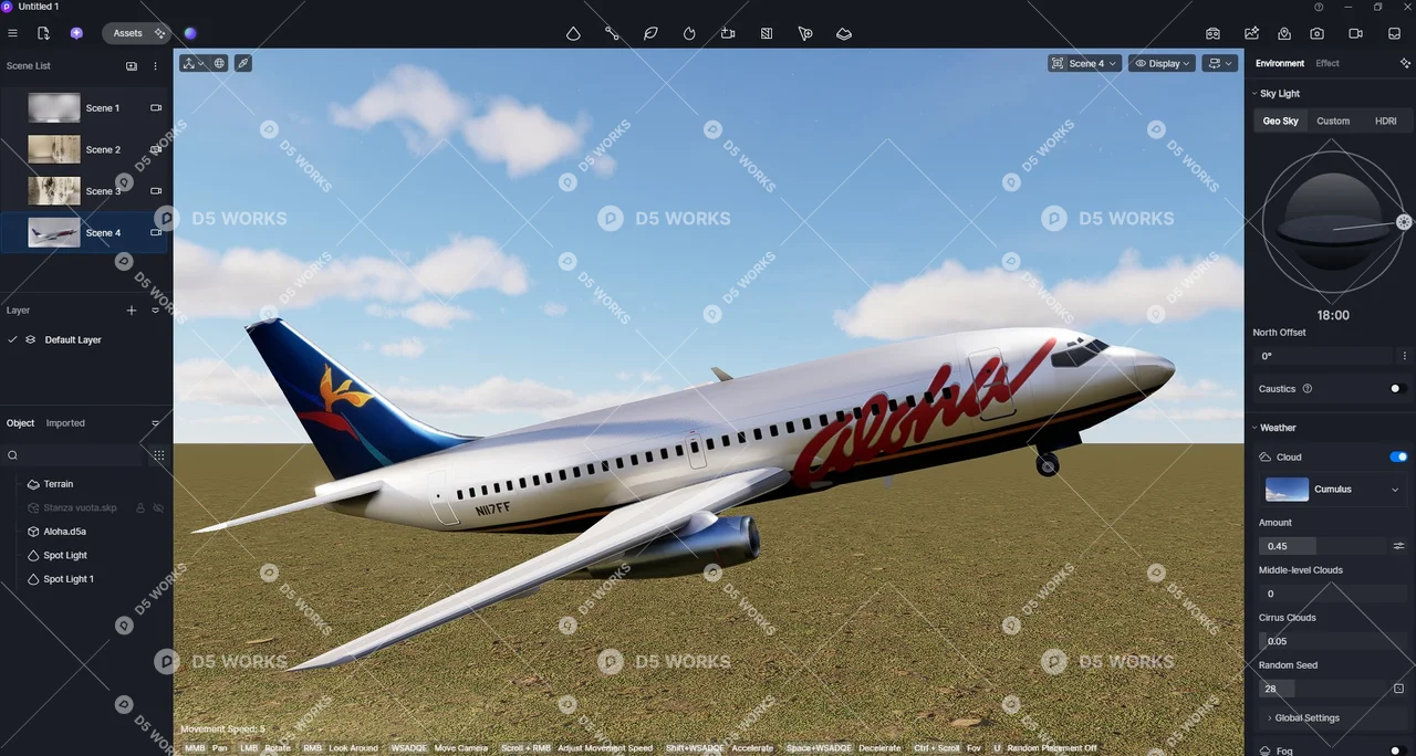 Airplane 3d model thumbnail 2