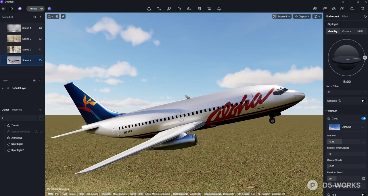 Alaska Airlines Passenger Jet 3d model thumbnail 2