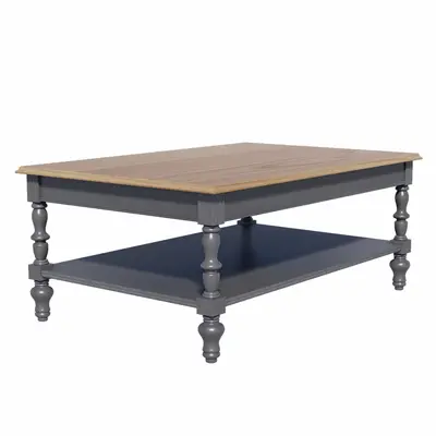 Classic Wooden Coffee Table With Turned Legs 3d model