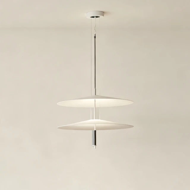 Minimalist Double Disc Pendant Light 3d model
