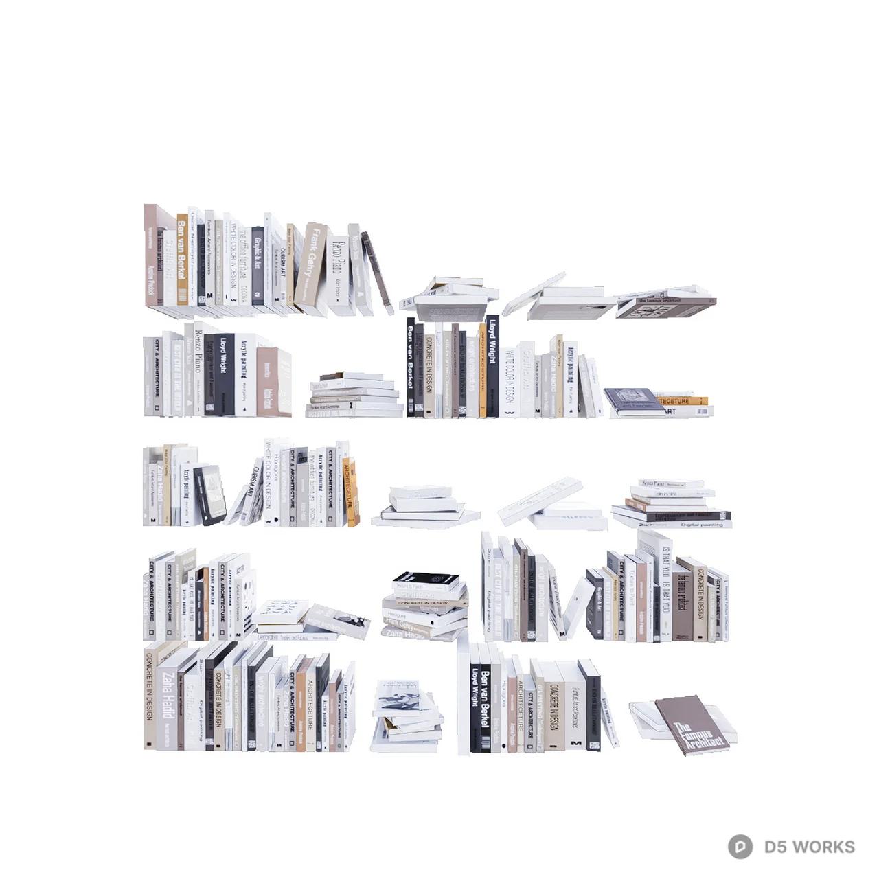 Book And Newspaper Collection 3d model - Image 1