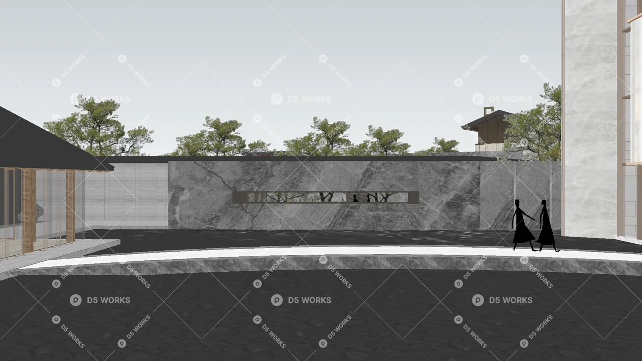 Commercial Landscape 3d model thumbnail 2