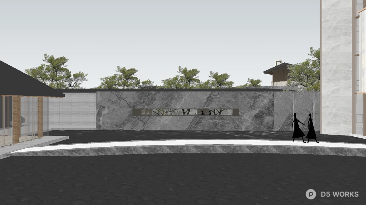 Modern Commercial Street Landscape 3d model thumbnail 2
