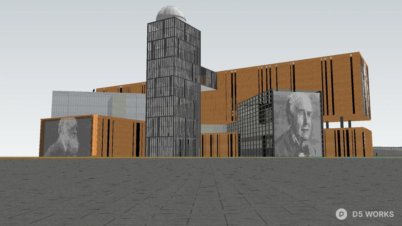 Modern Exhibition Hall Architecture 3d model thumbnail 5