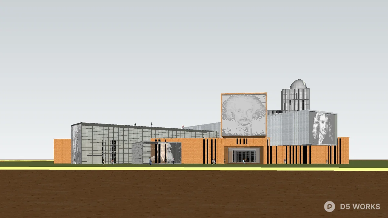 Modern Exhibition Hall Architecture 3d model - Image 1