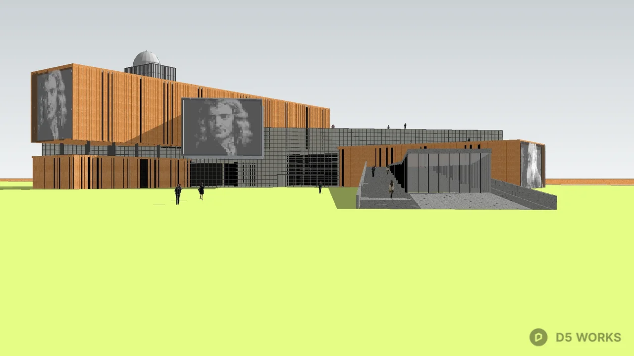 Modern Exhibition Hall Architecture 3d model thumbnail 3