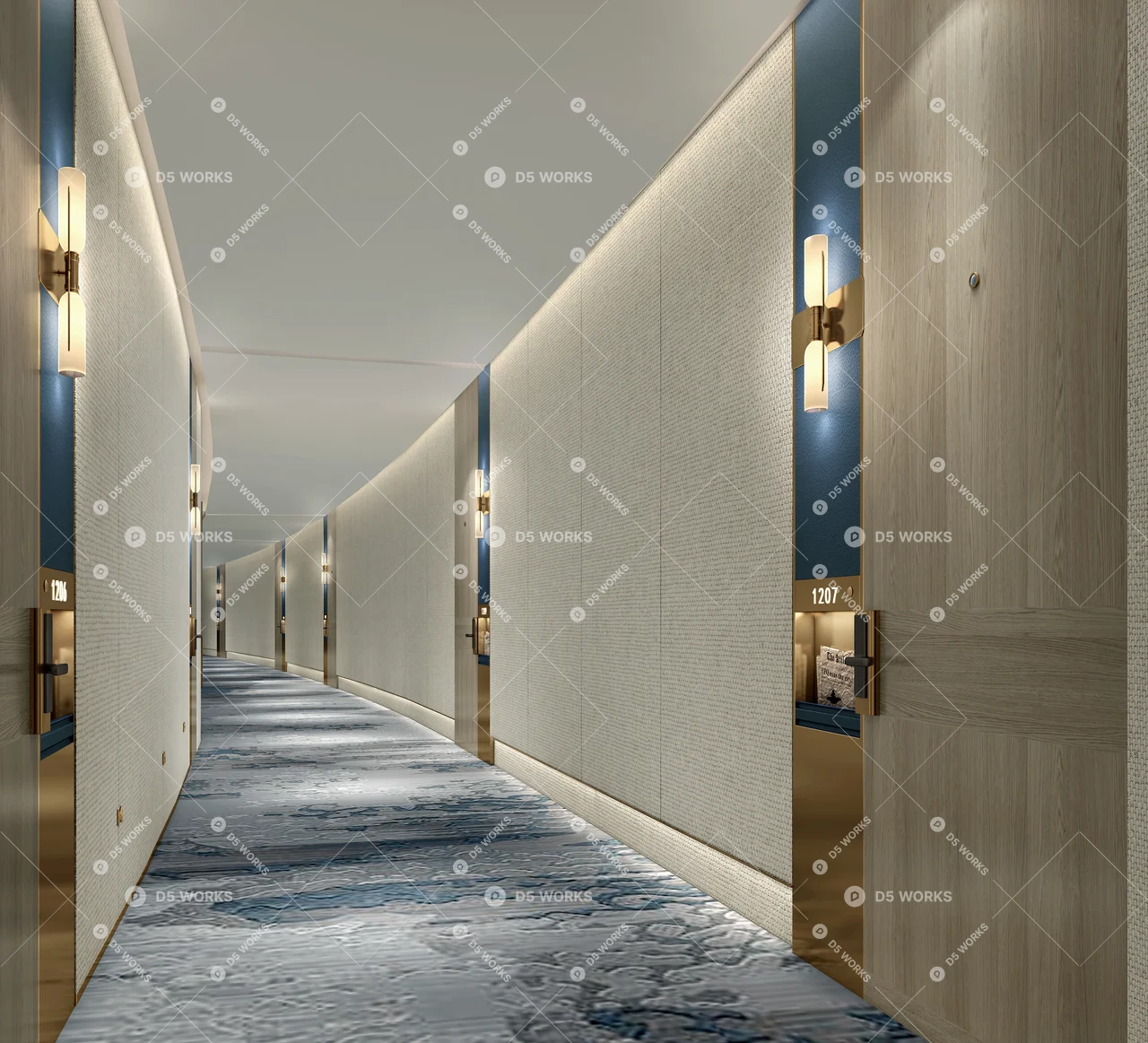 Modern Corridor 3d model thumbnail 2