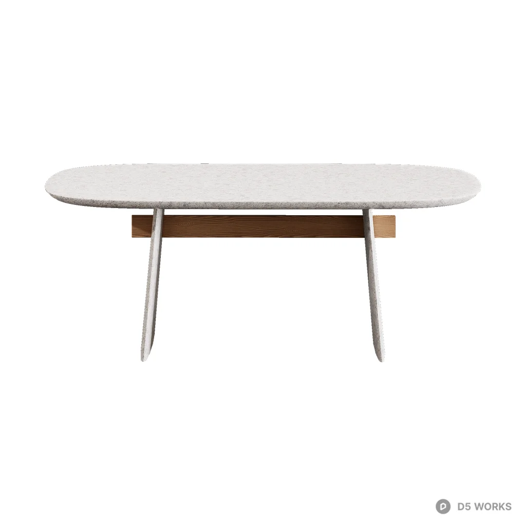 Adam Dining Table 01 3d model - Image 1