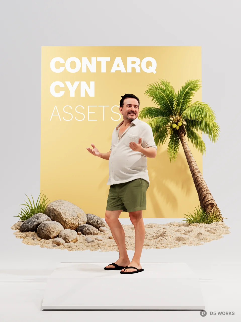 Latin American Father Beach Casual 3d model - Image 1