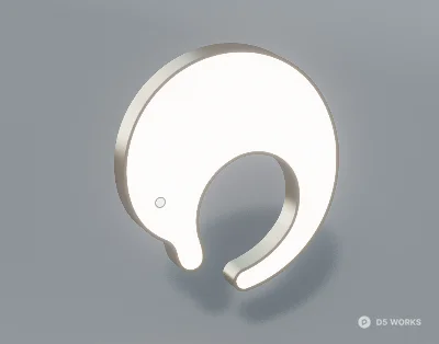 Minimalist Circular Ceiling Light 3d model - Image 1
