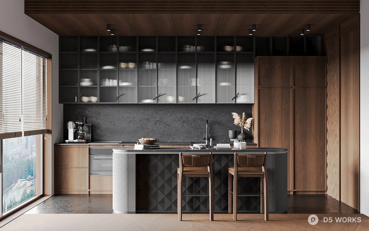 Open Kitchen 3d model - Image 1