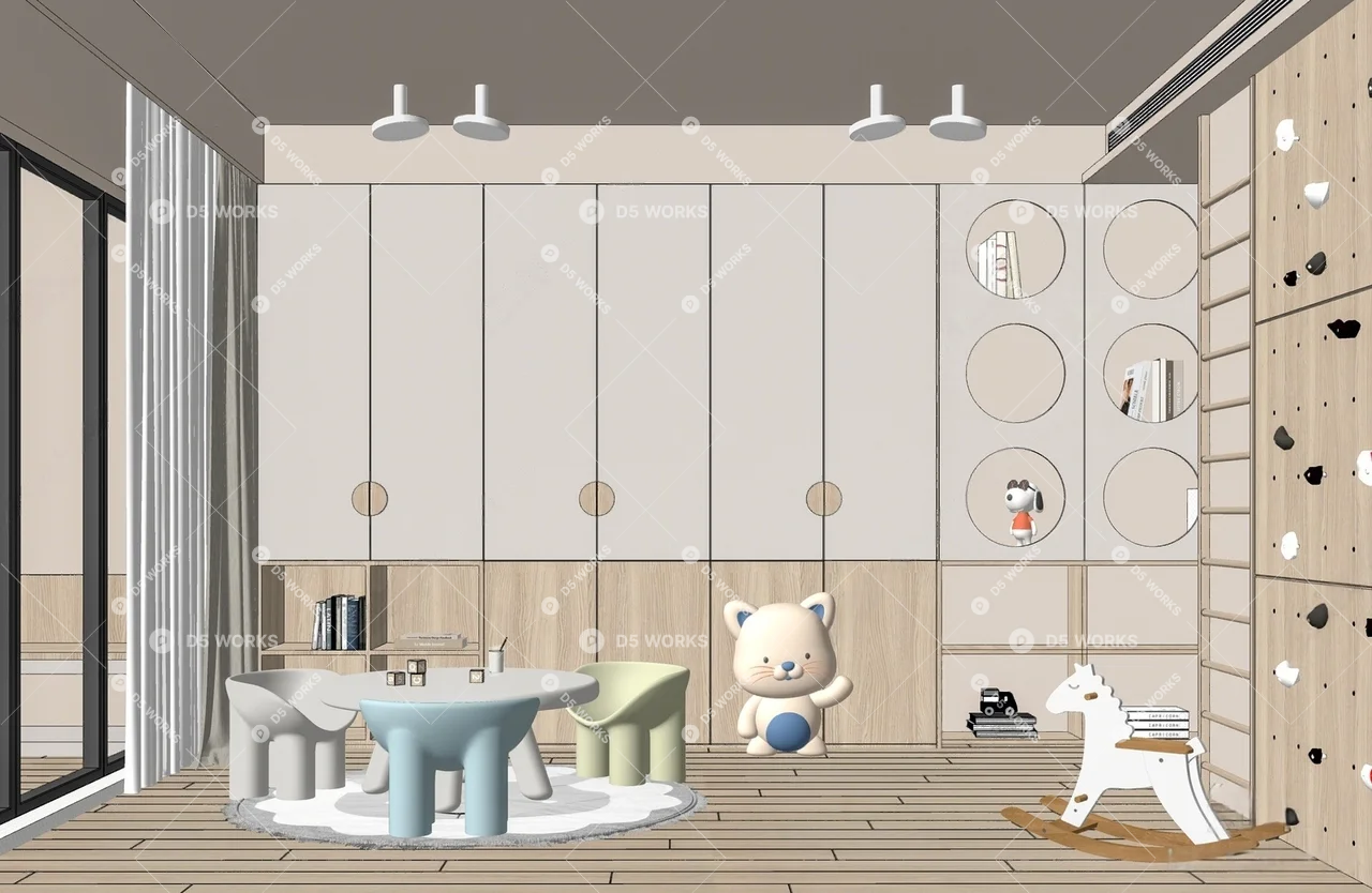 Children's Playroom 3d model thumbnail 2