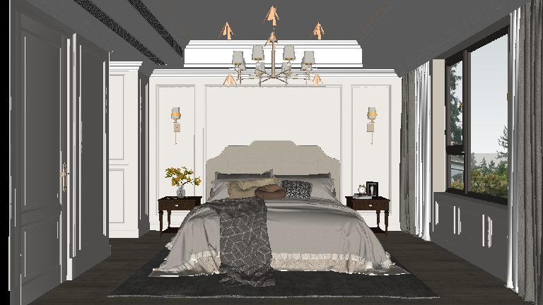 Transitional Home Bedroom