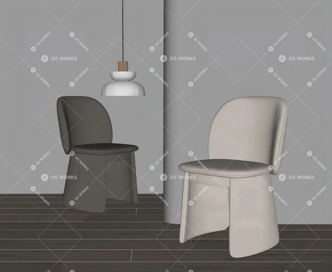 Contemporary Lounge Chair 3d model thumbnail 2
