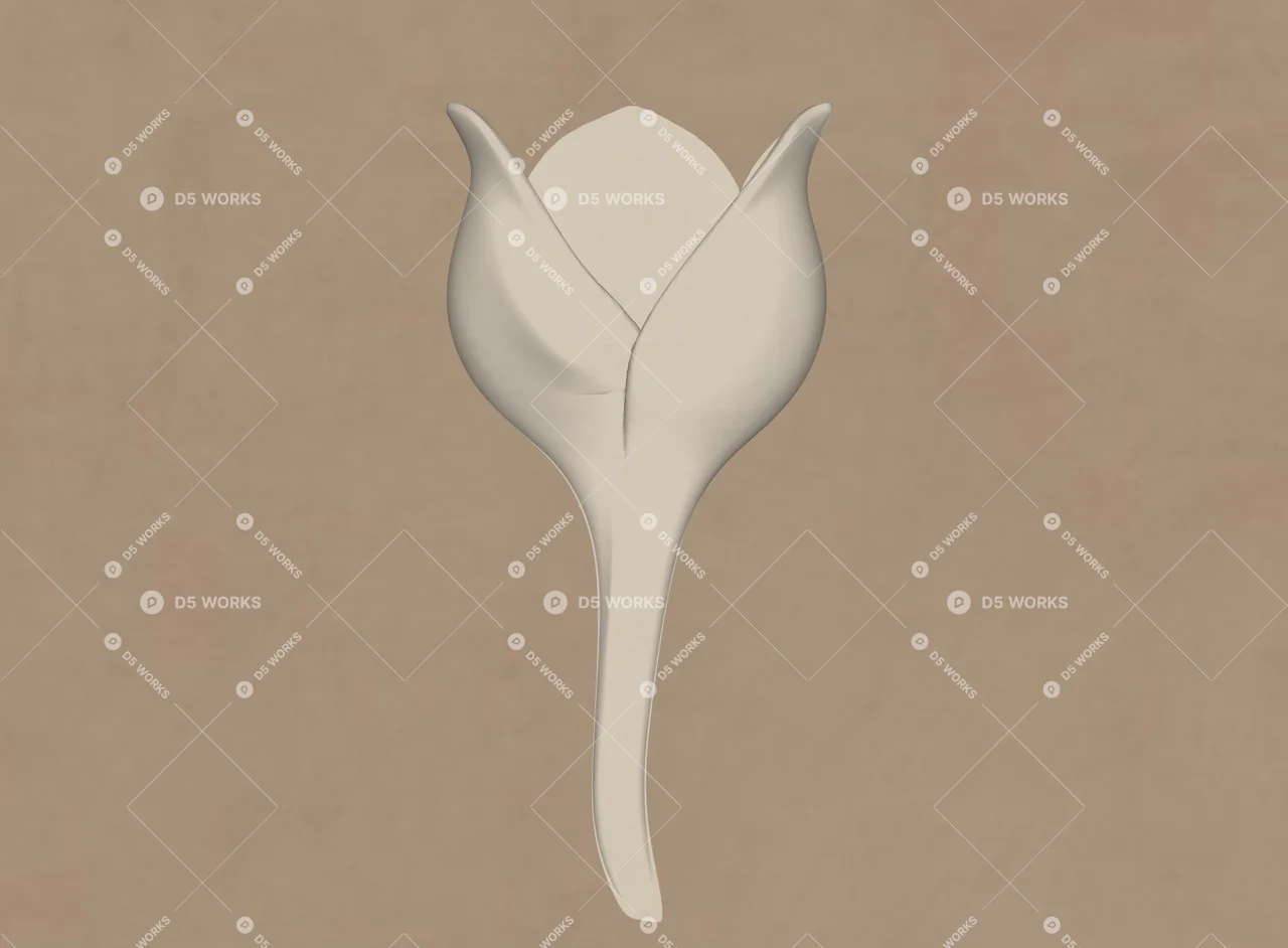 Bloom-Shaped Minimalist Wall Lamp 3d model thumbnail 3