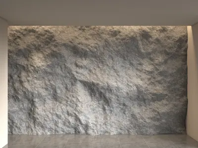 Modern Natural Stone Texture Feature Wall Space 3d model