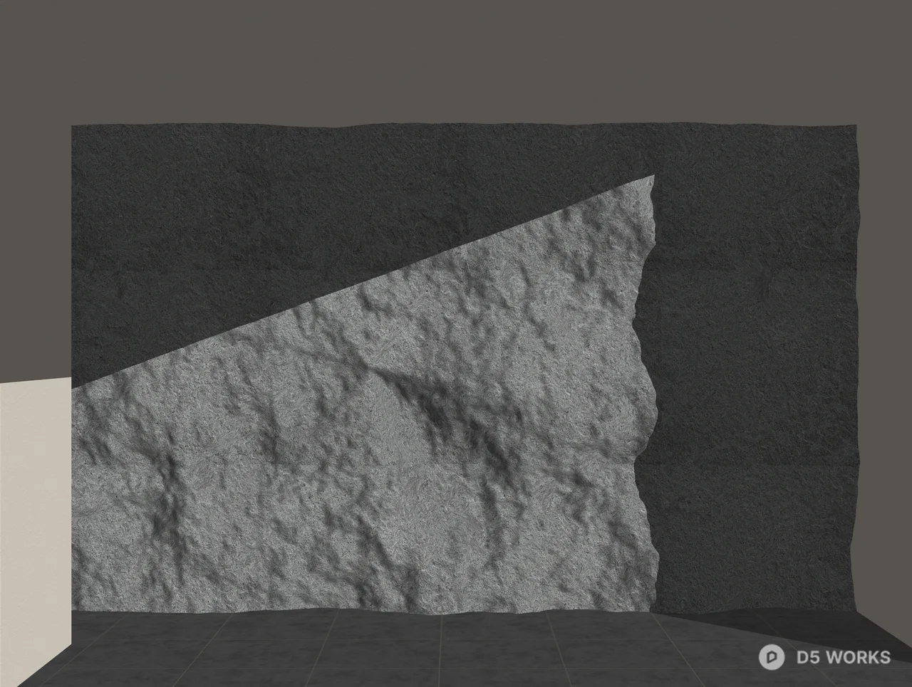 Modern Natural Stone Texture Feature Wall Space 3d model thumbnail 2