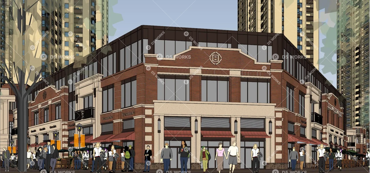 Commercial Landscape 3d model thumbnail 6