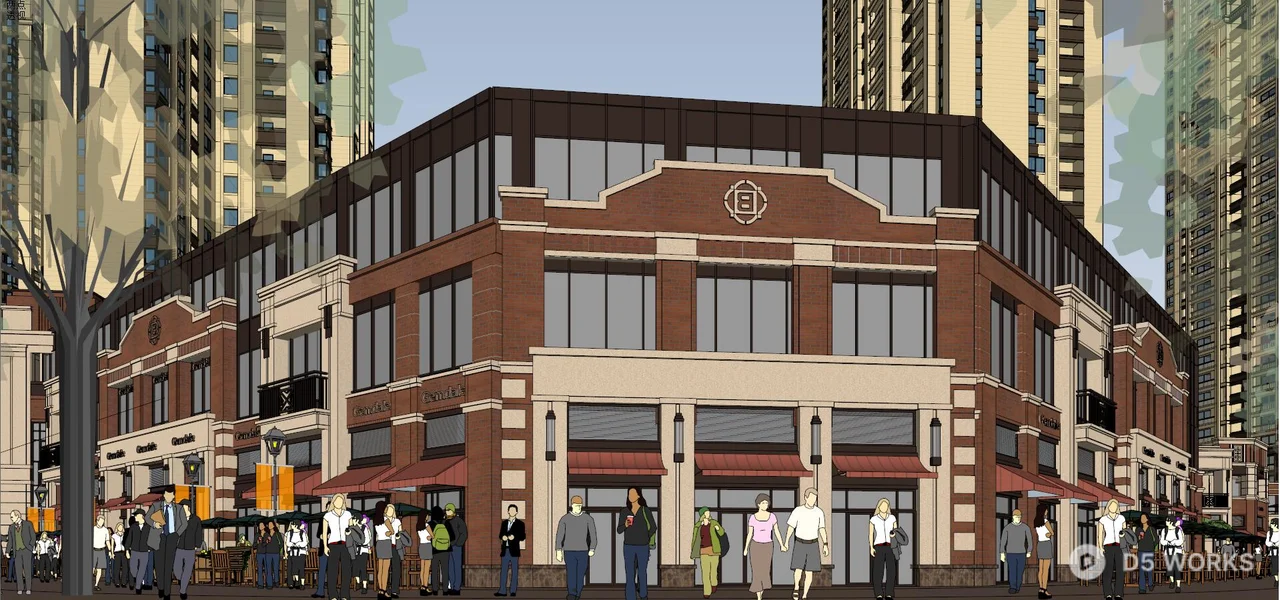 Commercial Street Landscape 3d model thumbnail 6