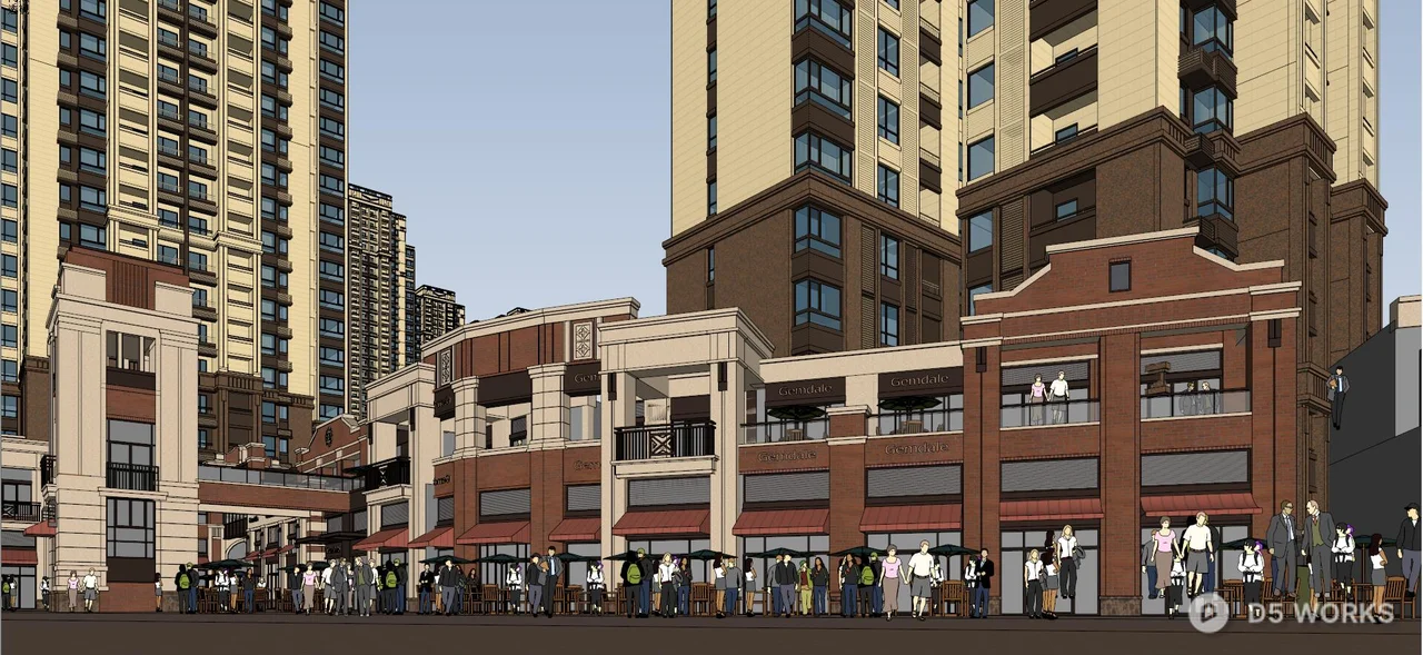 Commercial Street Landscape 3d model thumbnail 5