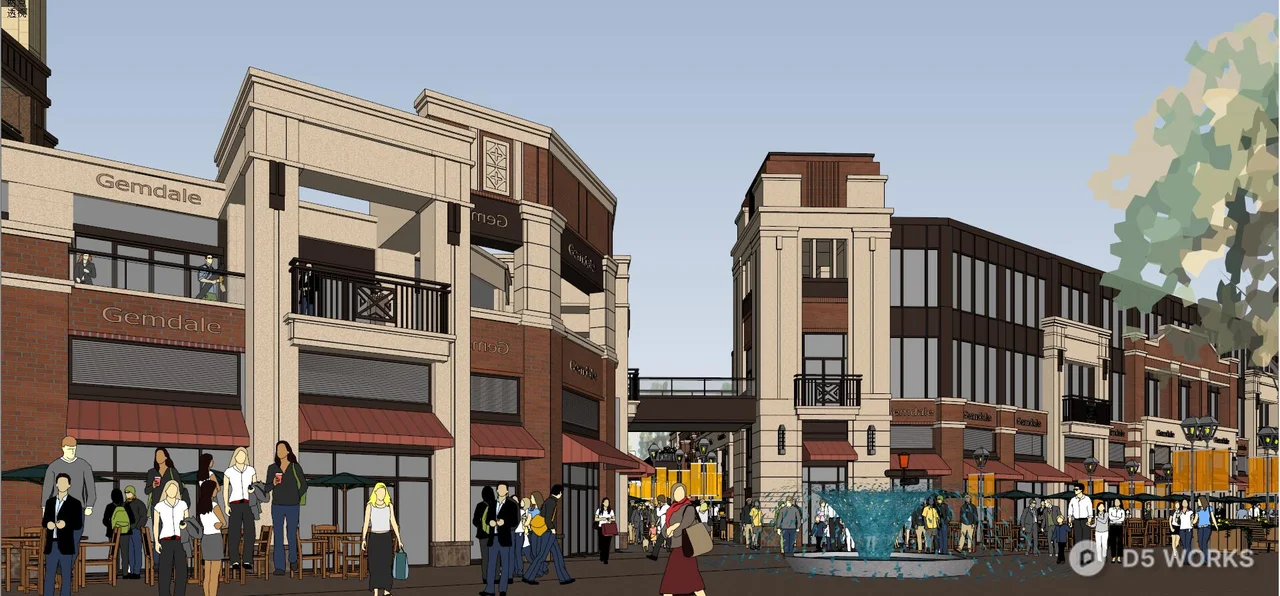 Commercial Street Landscape 3d model thumbnail 4