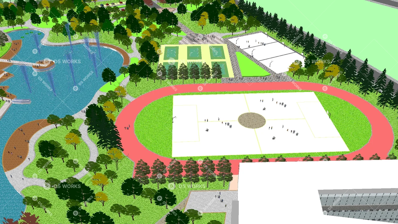 School Building 3d model thumbnail 3