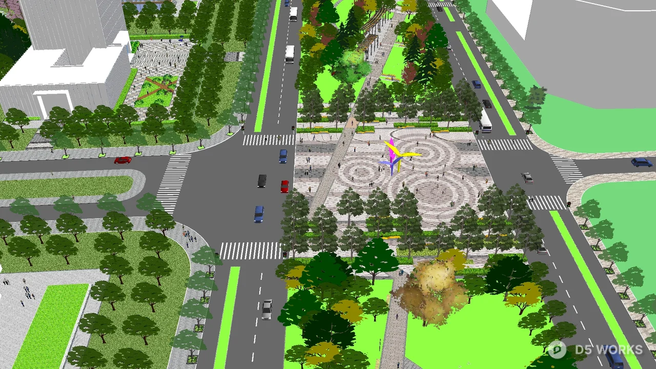 Campus Landscape Planning 3d model thumbnail 2
