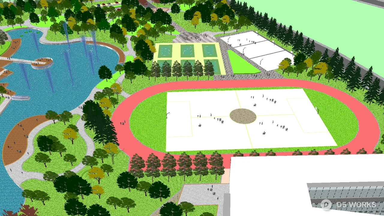Campus Landscape Planning 3d model thumbnail 3