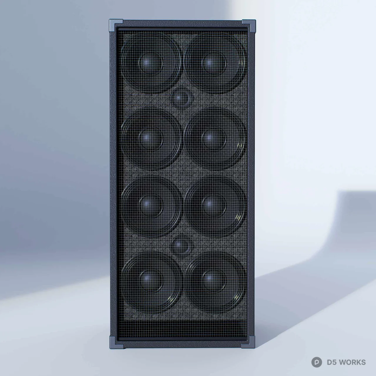 Professional 8x10 Bass Guitar Speaker Cabinet 3d model thumbnail 3