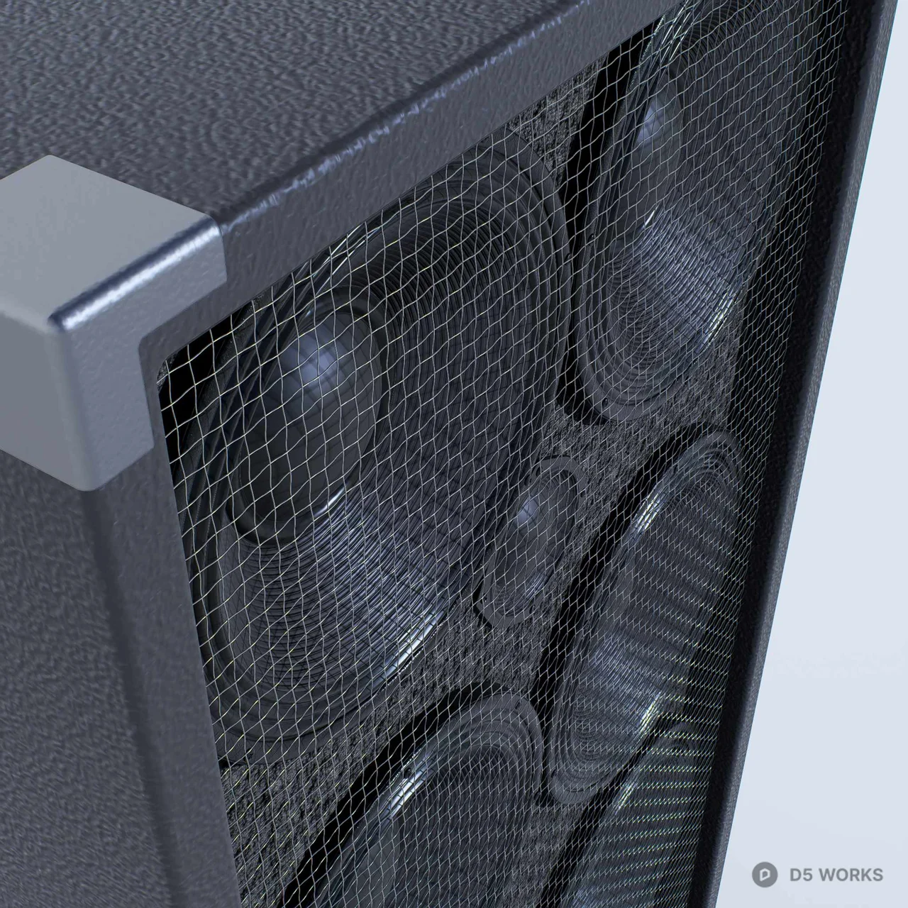 Professional 8x10 Bass Guitar Speaker Cabinet 3d model thumbnail 2