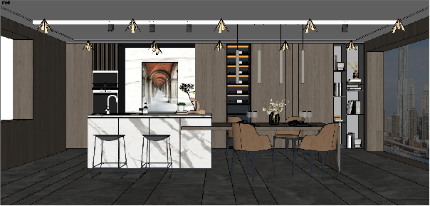 Modern Dining Table & Chairs Set