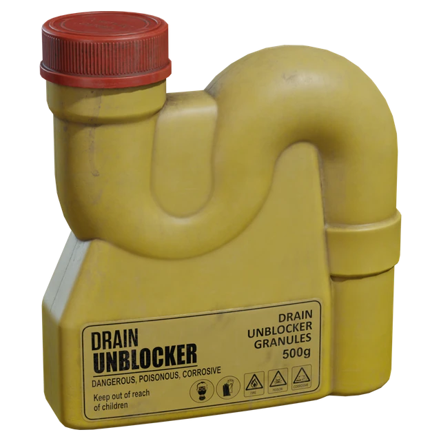 Vintage Plastic Drain Unblocker Bottle 3d model