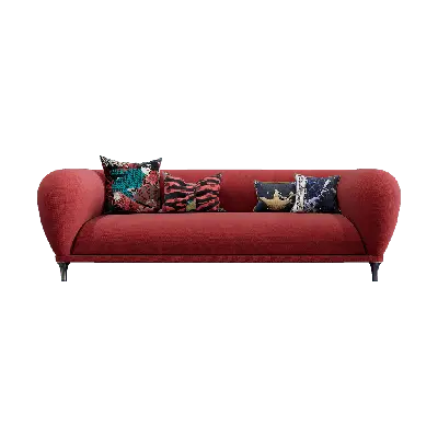 Modern red Persian style multi-person sofa 3d model
